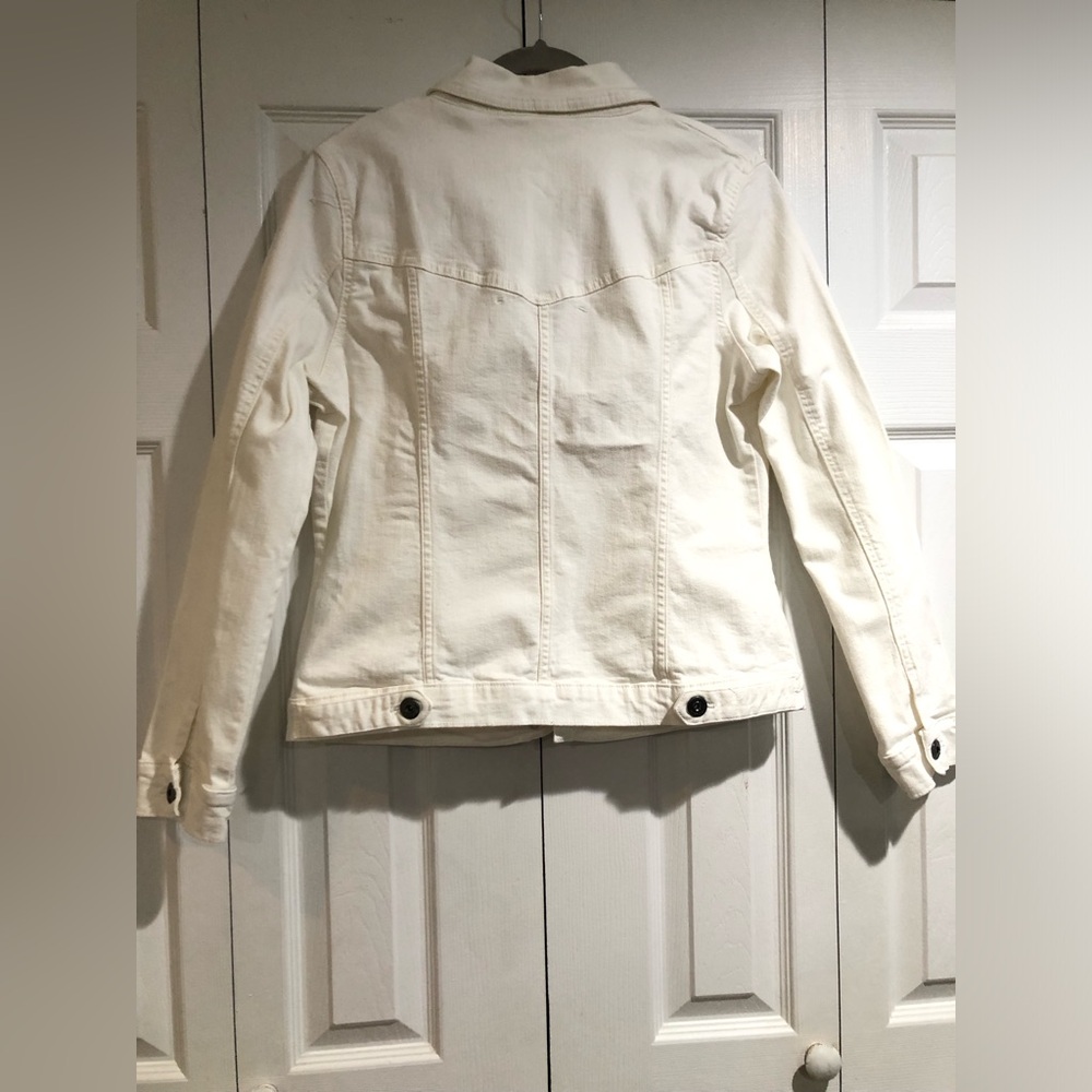 Wrangler Authentics Women’s Stretch Denim Off-White Jacket - Picture 12 of 13